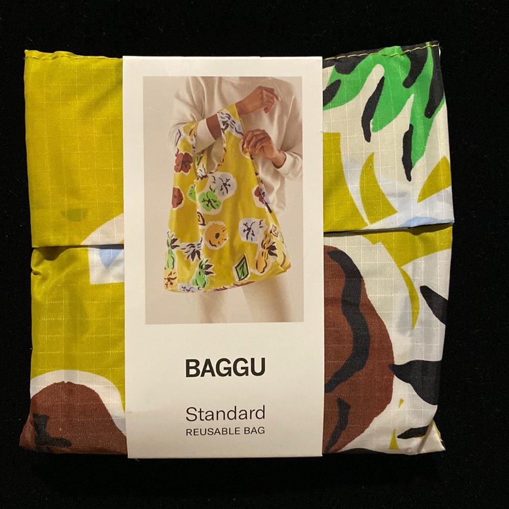 NWT BAGGU PAPER FLORAL Standard Reusable Bag